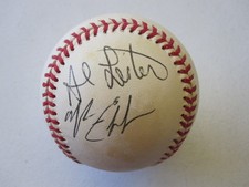 Al Leiter, Devon White, and Mark Eichhorn Autographed Rawlings AL Baseball + COA