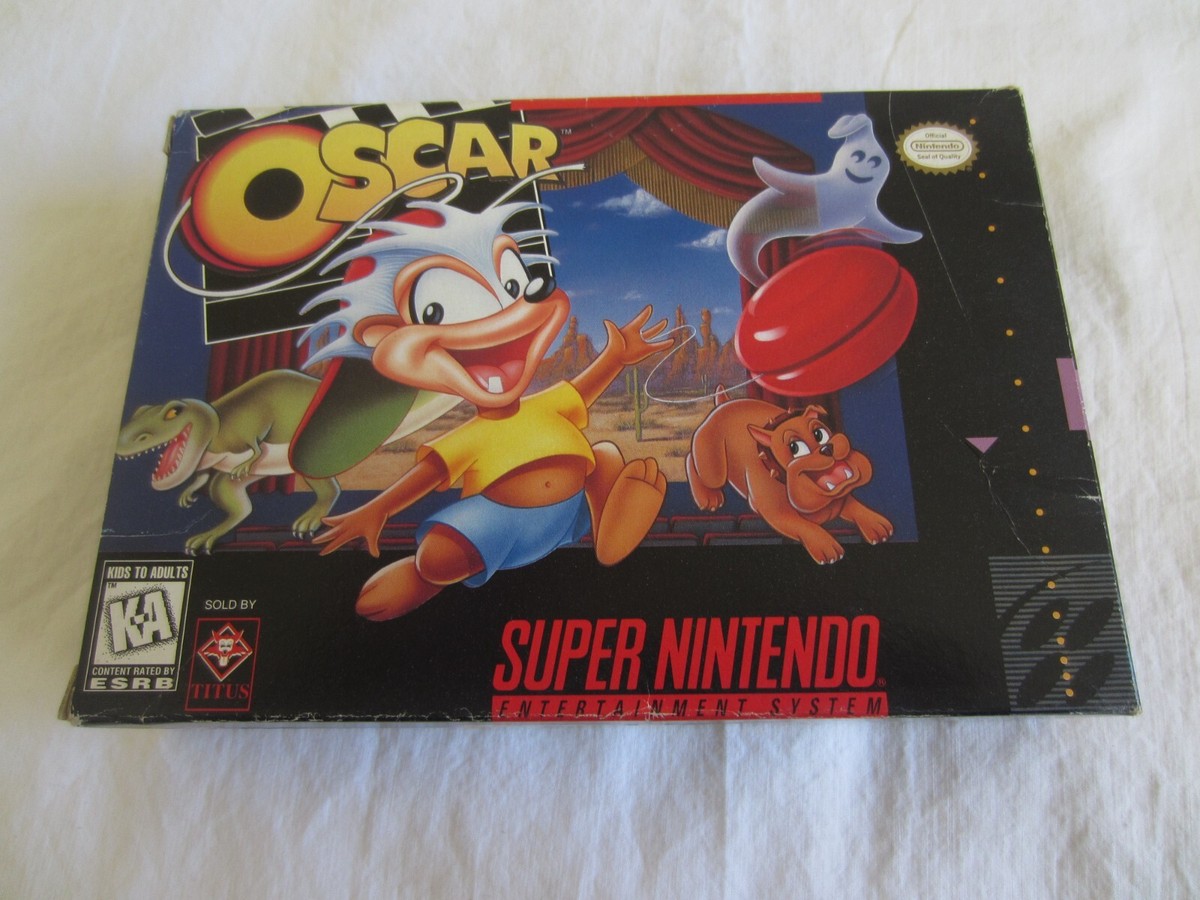 Oscar (SNES) Super Nintendo CIB Complete Box Titus 1996 Oscar (SNES) Super Nintendo CIB Complete Box Titus 1996