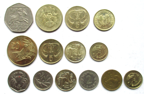 Zypern  14 Münzen Lot  1976-2002 - Bild 1 von 2