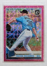 2019 Donruss Optic Trevor Richards Pink Velocity /199 RC #80 Miami Marlins