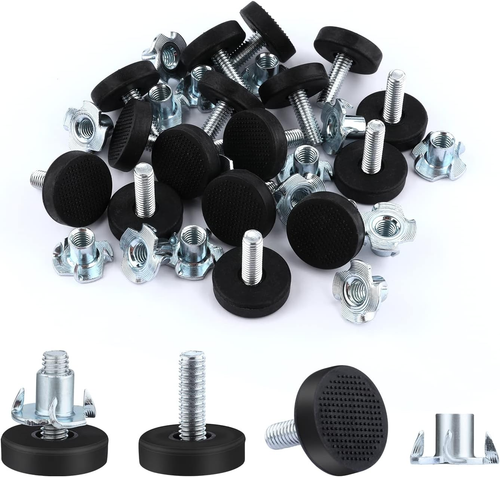 Adjustable Furniture Levelers, 16Pcs Leveling Feet Screw in Chair Feet(Metric M6 - Picture 10 of 12