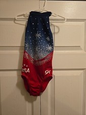 GK Snowflake Leotard Red, White And Blue