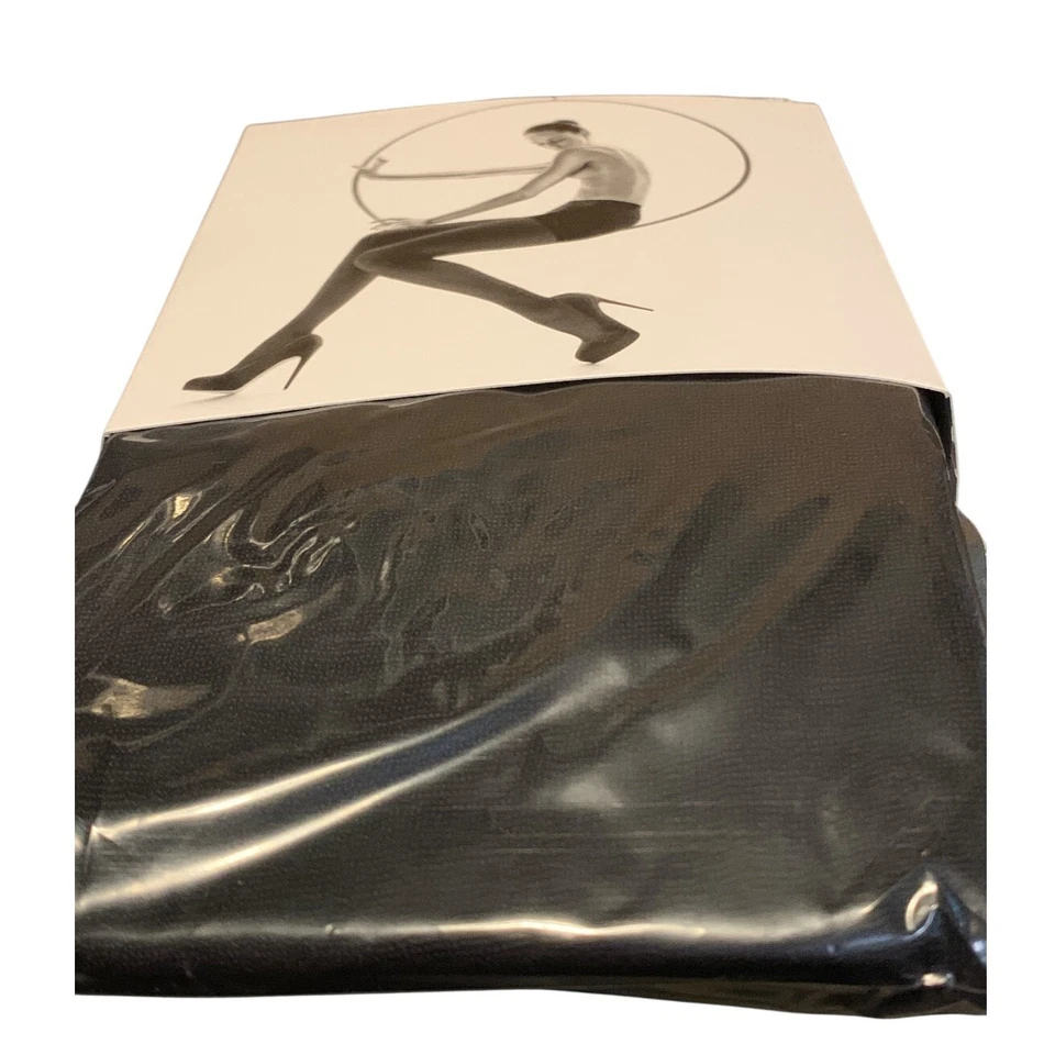 Paquete de 2 Medias Express Body Shaping Largo Completo Negro Transparente Nylons M/L Nuevas Foto 4 de 4