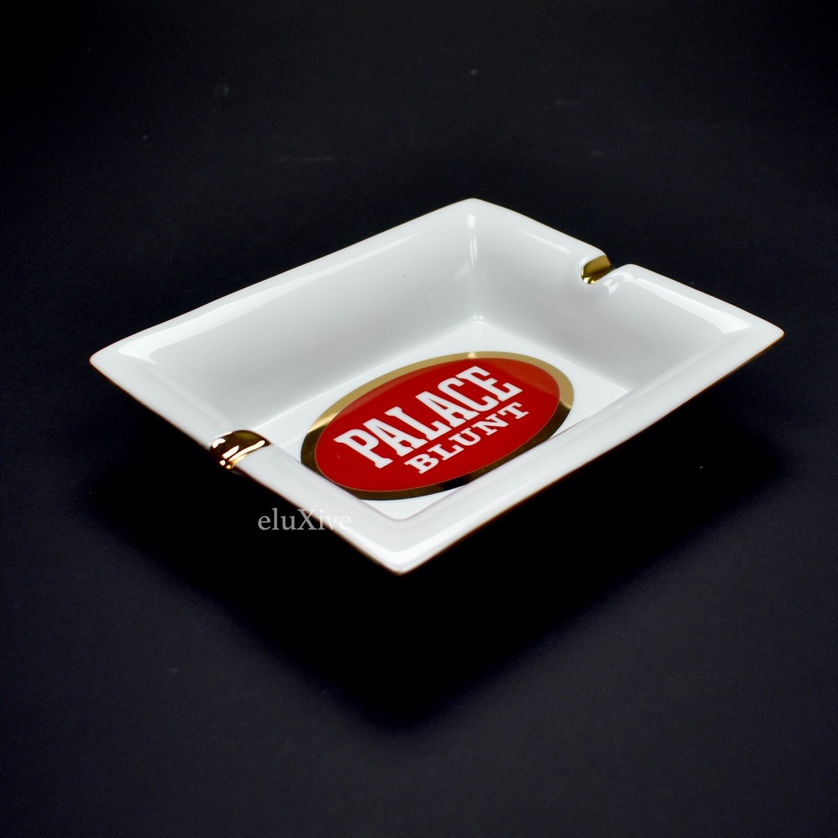 NWT Palace SEALED Blunt Logo Ceramic Ashtray White Red Gold DS