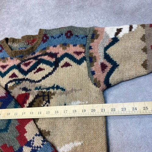 Ralph Lauren Pullover Herren Large Western Wolle Handstrick Cowboy Sweater, Braun - Bild 2 von 10