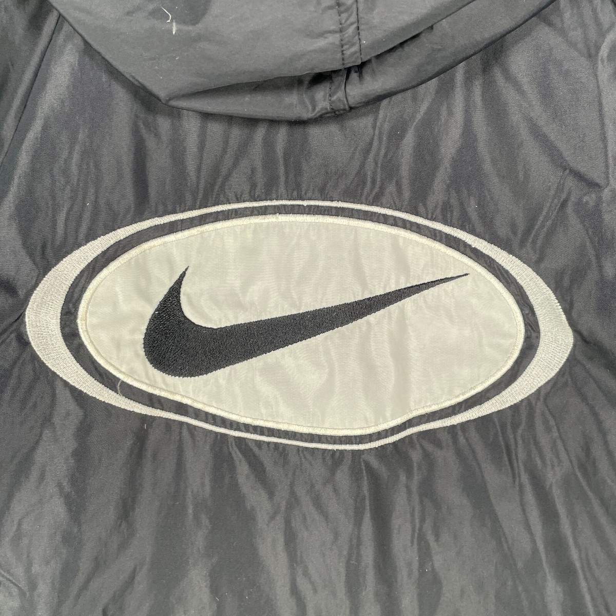 Vintage Nike Jacket Teens XL 164-176 Black Big Swoosh Logo Vintage Nike Jacket Teens XL 164-176 Black Big Swoosh Logo