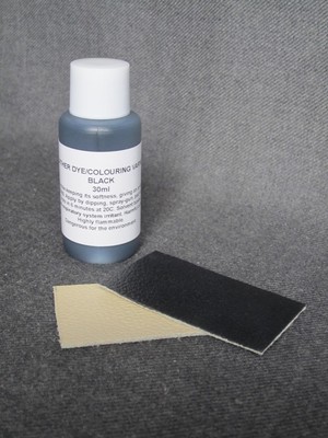 Leather colour restorer for worn faded shoes boots BLACK paint dye  pigment UK