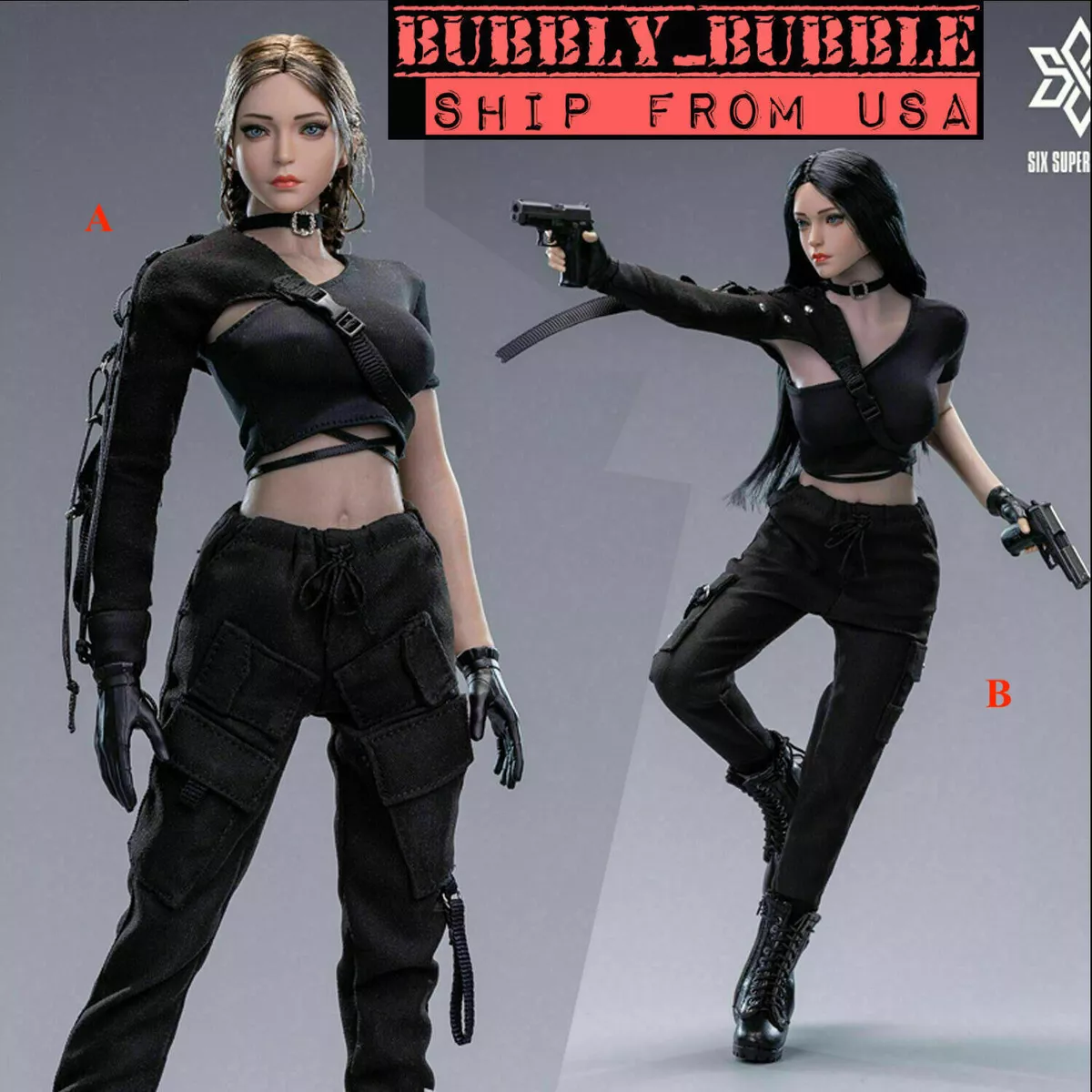 1/6 Tactical Military Combat Suit Set For 12 PHICEN Hot Toys Female  Figure☆USA☆