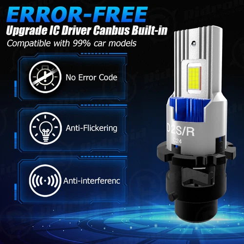 2X D2S D2R LED Headlight Bulb Replace HID Xenon Super White 6000K Conversion Kit - Bild 11 von 19