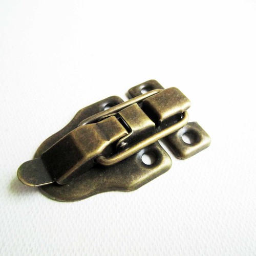 Jewelry Chest Box Suitcase Wood Case Trunk Buckles Toggle Hasp Latch Catch Clasp - Picture 9 of 11