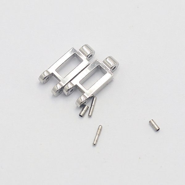 Genuine Gucci 2-Link Women's Watch Band Silver 6mm Bracelet Parts-image