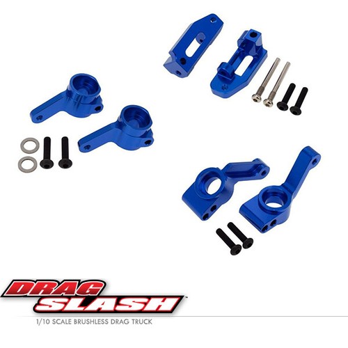 SET RICAMBI COMPLETO AGGIORNAMENTO COMBO ALLUMINIO PER TRAXXAS 1/10 C10 DRAG SLASH 94076-4 - Foto 10 di 12