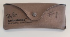 Ray Ban B L AMBERMATIC VINTAGE AVIATORS SUNGLASSES CASE ONLY TAN PEBBLE FINISH