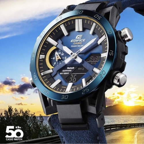 EDIFICE Solar ECB-2000SS-2A Casio Watch 50th Anniversary Suspension Bluetooth - Picture 6 of 7