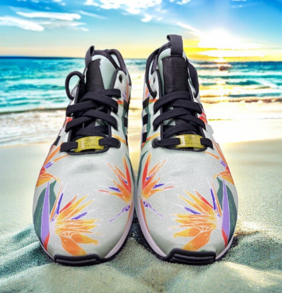 Adidas ZX Flux Hawaiian Pattern Designer Shoes Mens 12 Fast Adidas ZX Flux Hawaiian Pattern Designer Shoes Mens 12 Fast