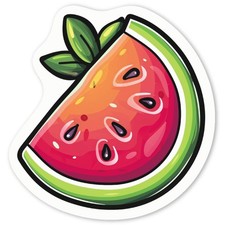 Aufkleber Sticker "Cartoon Wassermelone" (DW047163)