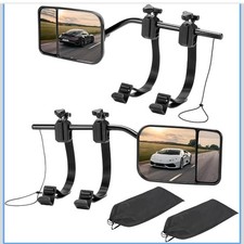 Universal Clip On Towing Mirrors Extensions 360 Degree Adjustable Universal Clip On Towing Mirrors Extensions 360 Degree Adjustable
