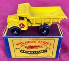 Moko Lesney Matchbox No 6 Euclid Dump Truck Yellow W/ Box