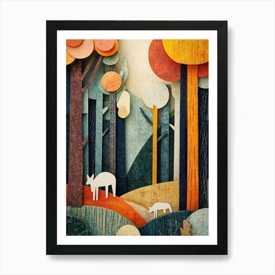Papierschnitt Kunstdruck gerahmt Wandbild Poster Leinwanddruck Bild