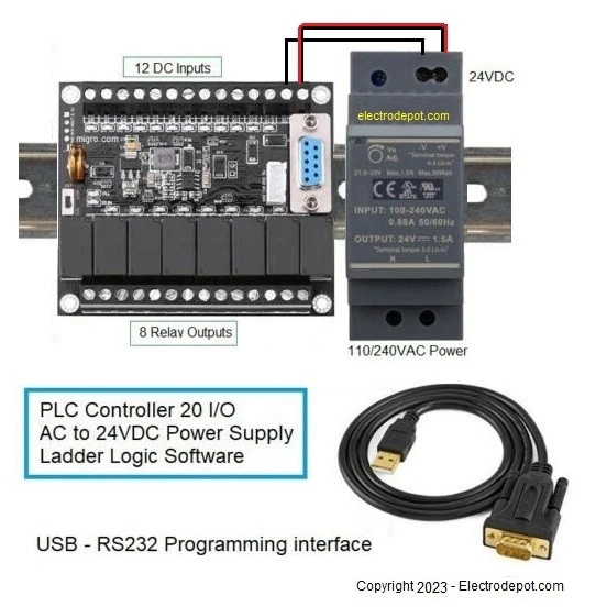 Учебный комплект ПЛК программируемый контроллер программное обеспечение для программирования GX-DEV, автоматизация - Изображение 2 из 4
