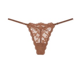 Victoria's Secret DREAM ANGELS Adjustable V-STRING THONG Panty XS CARAMEL NWT