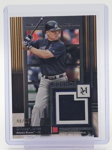 CHIPPER JONES 2024 TOPPS MUSEUM MEANININGFUL MATERIALS USED PATCH /99 Q4274