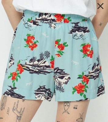 Brixton Paradise Short  tropical Hawaiian print women's size XS