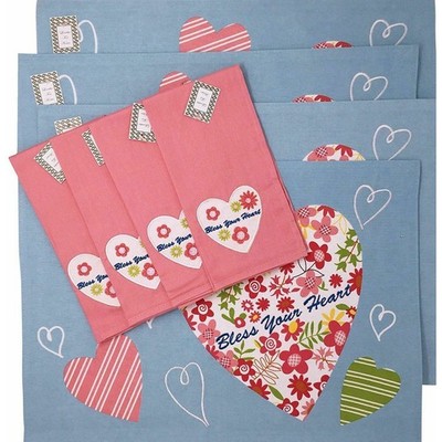 Great Finds Simply Southern Bless Your Heart 8 Pc Placemat Napkin Set Summer New