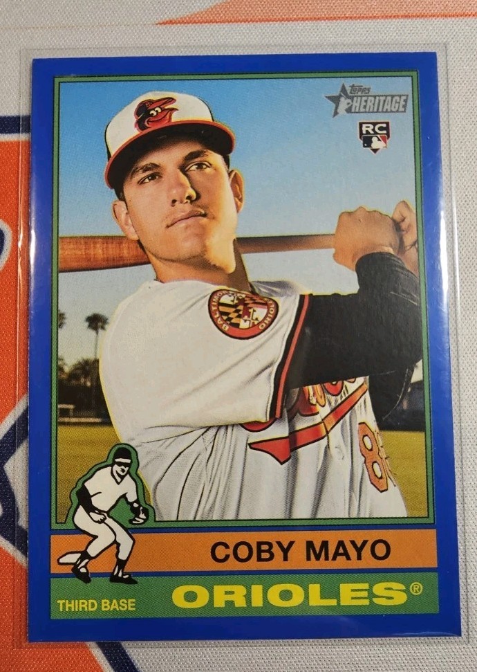 2025 Topps Heritage - Coby Mayo #340 Dark Blue Border (RC)