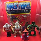 Vintage Mattel Motu He-Man Collectors Case lot w/4 Masters of the Universe figs