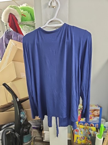 Torrid Super Soft Tie Front Open Cardigan Womens Plus Size 4X Blue Stretch - Picture 3 of 5