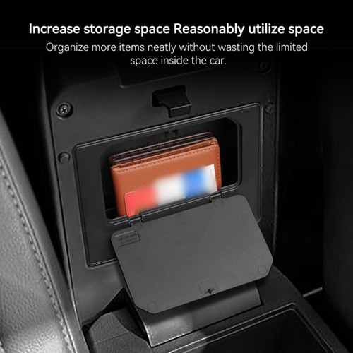 Storage Box for For MITSUBISHI For Triton Armrest Hidden Compartment Black ABS - Picture 5 of 7