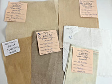 6 Pieces LINEN Hand Dyed FABRIC Counts Sizes Vary Cross Stitch Unused