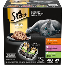 Sheba Perfect Portions Cuts in Gravy Variety Pack Cat Food Trays (24 Count)