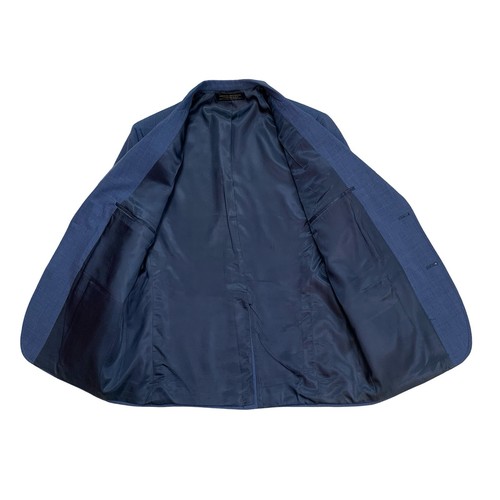 Vintage 42S Brooks Brothers Madison Fit Hopsack Punto Luz Azul Oro Botón Blazer - Imagen 11 de 12