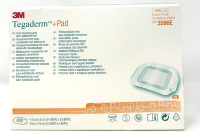 3M Tegaderm + Pad 3586, 3-1/2 x 4 Inch, (25 Count)