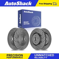Front Rear Drilled Slotted Brake Rotors Set for 2013-2019 Ford Explorer