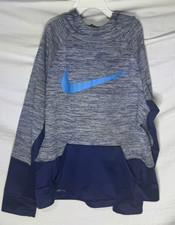Nike Sweatshirt Youth Extra Large Blue Dri Fit Therma Pullover Performance
