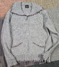 Woman's XL Richman Brothers diamond txt knit pullover sweater 100% Acrylic VTG