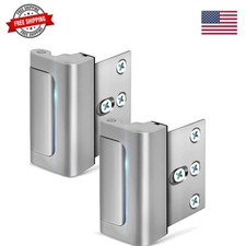 Home Security Door Lock, 2 Pack Childproof Door Reinforcement Lock with 3 Inc...