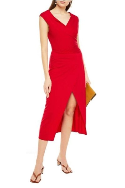Women Usa Pro Dress Red Tencel 38 / M / 46