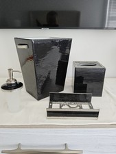 Mike And Ally 4 piece Black bathroom accessories set