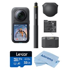 Insta360 X6 8K 360 Action Camera Essential Bundle, Midnight Black, Bundle with 3