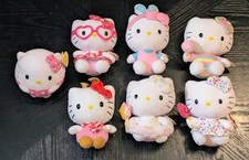BRAND NEW Lot Of 7 Hello Kitty TY Beanie Babies 2012-2014