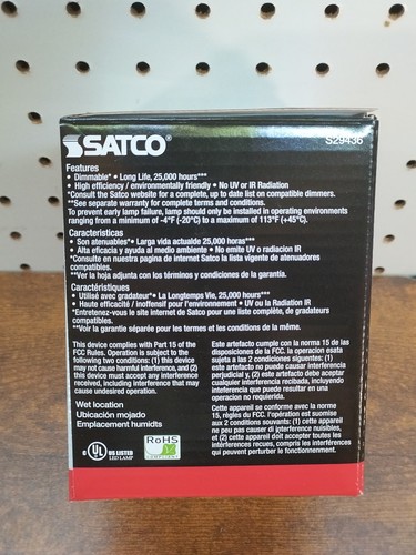 6 Pack Satco S29436 - 12.5 Watt PAR30 LN LED Light Bulbs 75w Equivalent - 3000K - Picture 5 of 6