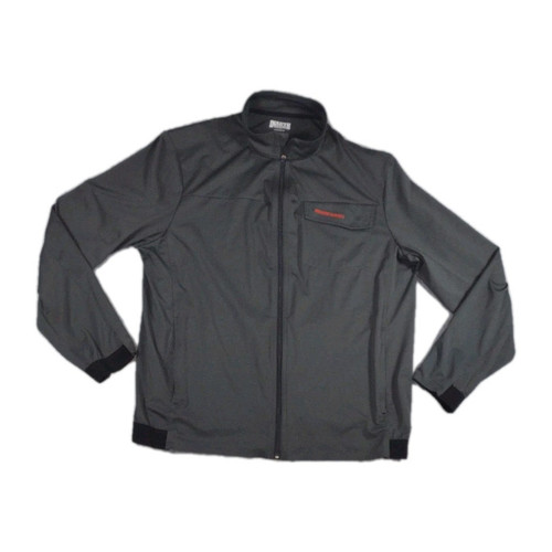 Duluth Herren Jacke anthrazit Standard Passform Stretch durchgehender Reißverschluss Mantel Seitentasche groß