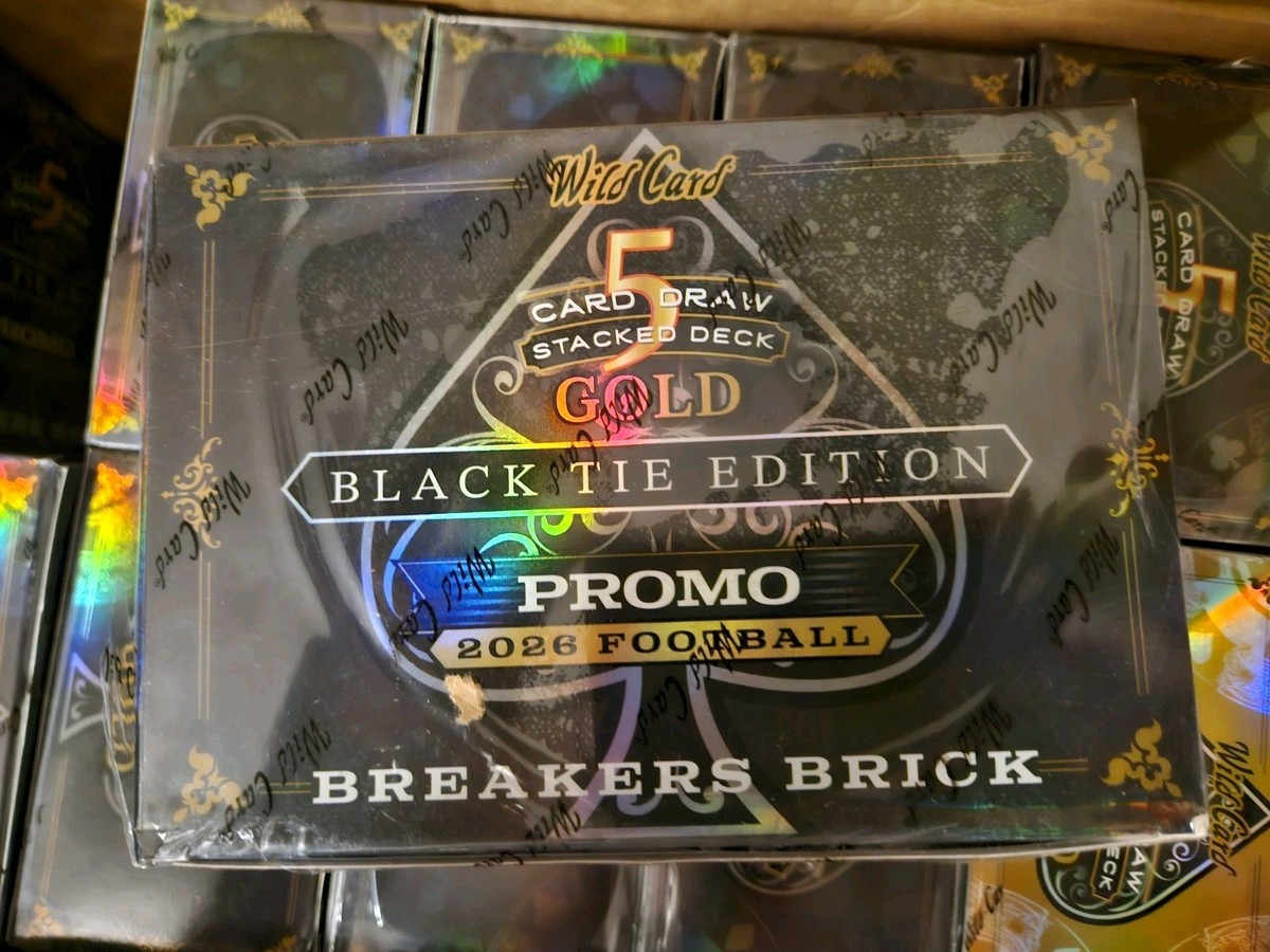 2026 Wild Card 5 Card Draw Gold Black Tie Edition PROMO Football
