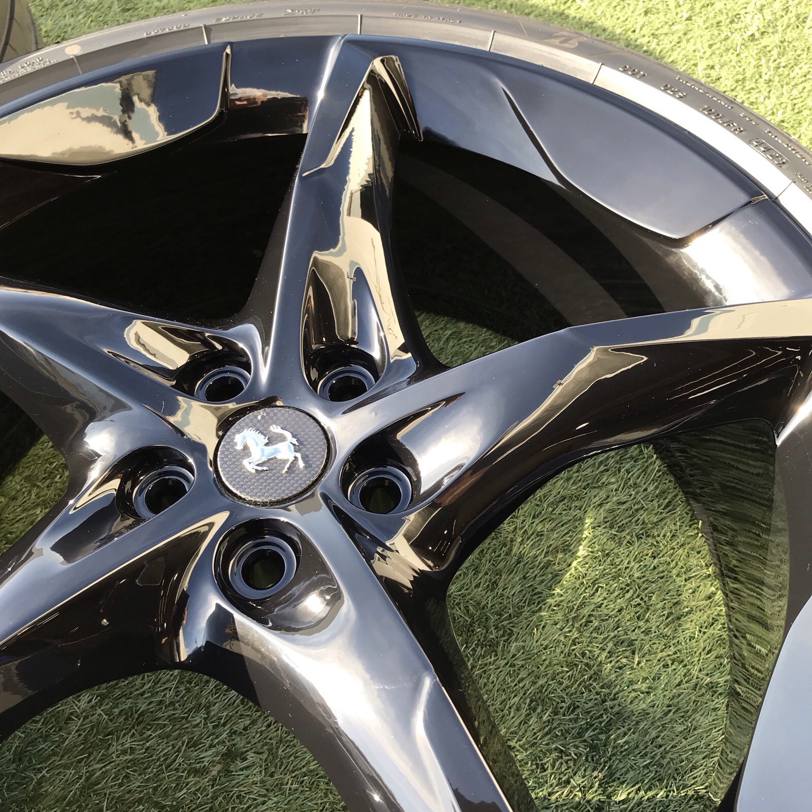22 23 FERRARI PUROSANGUE RIMS TIRES OEM GENUINE TIRES TPMS BLACK