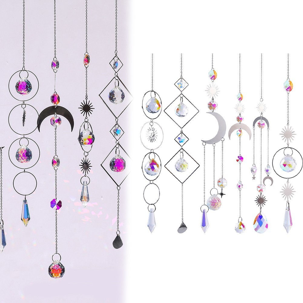 Lebendiger Sonnenfänger 6er Set für Kristalle für drinnen draußen ästhetische Deko