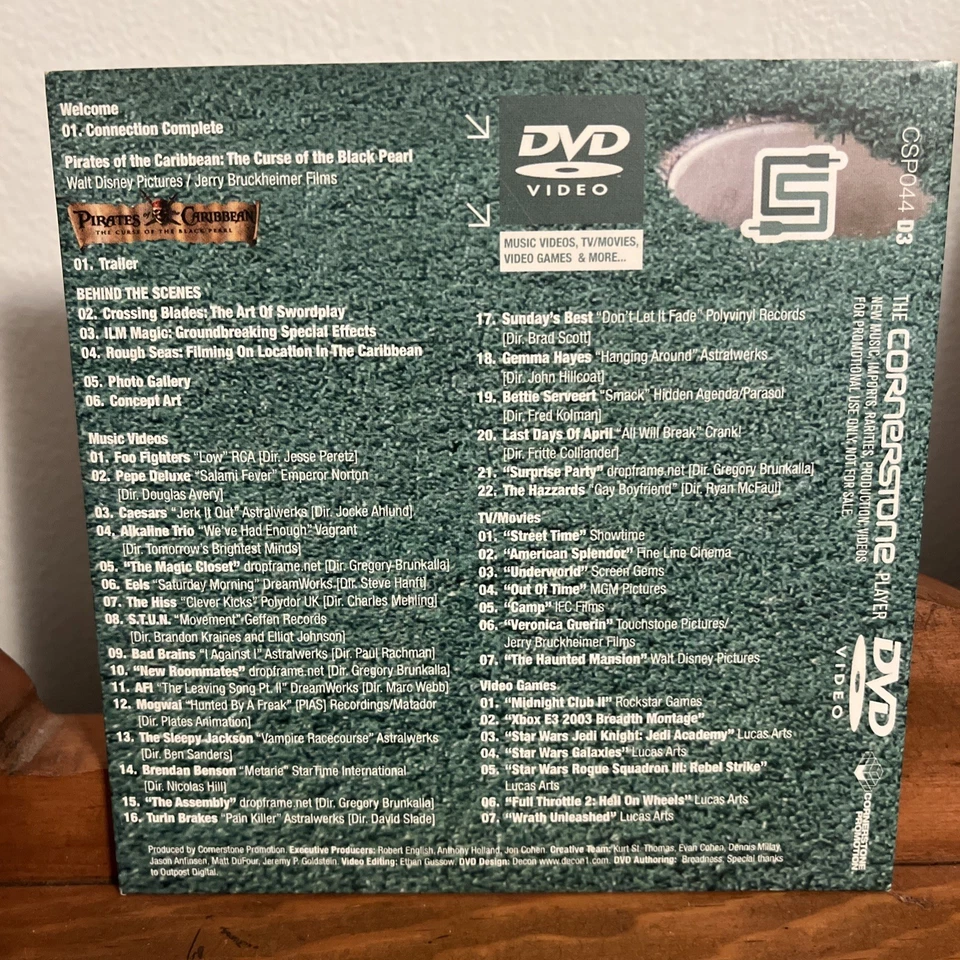 The Cornerstone Player 044.3 (DVD Only) Pirates Of The Caribbean - Image 2 of 2